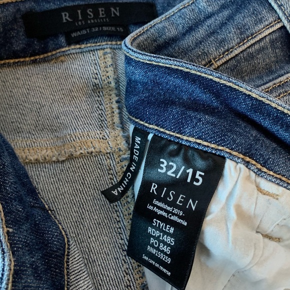 Risen Distressed Girlfriend High Rise Skinny Jeans - Picture 8 of 16